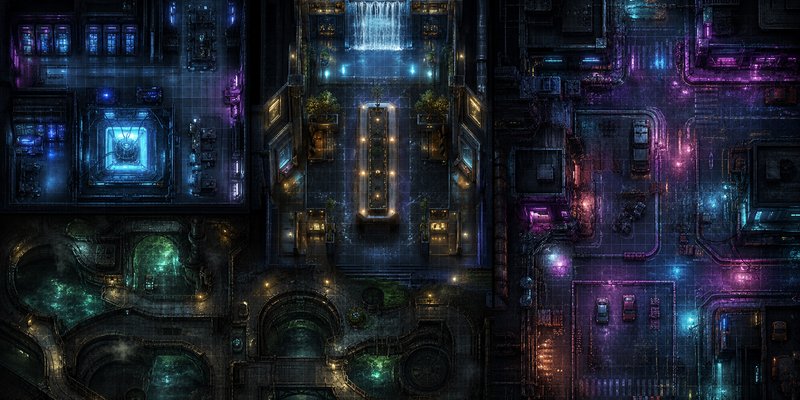 53 cyberpunk battle maps